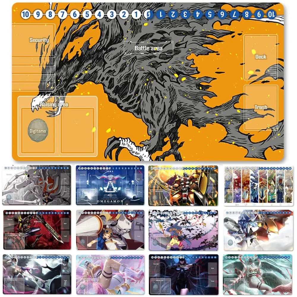 Gioco da tavolo Digimon Playmat Dimensioni 60X35 cm Tappetini da gioco compatibili per DTCG TCG CCG- 2993006