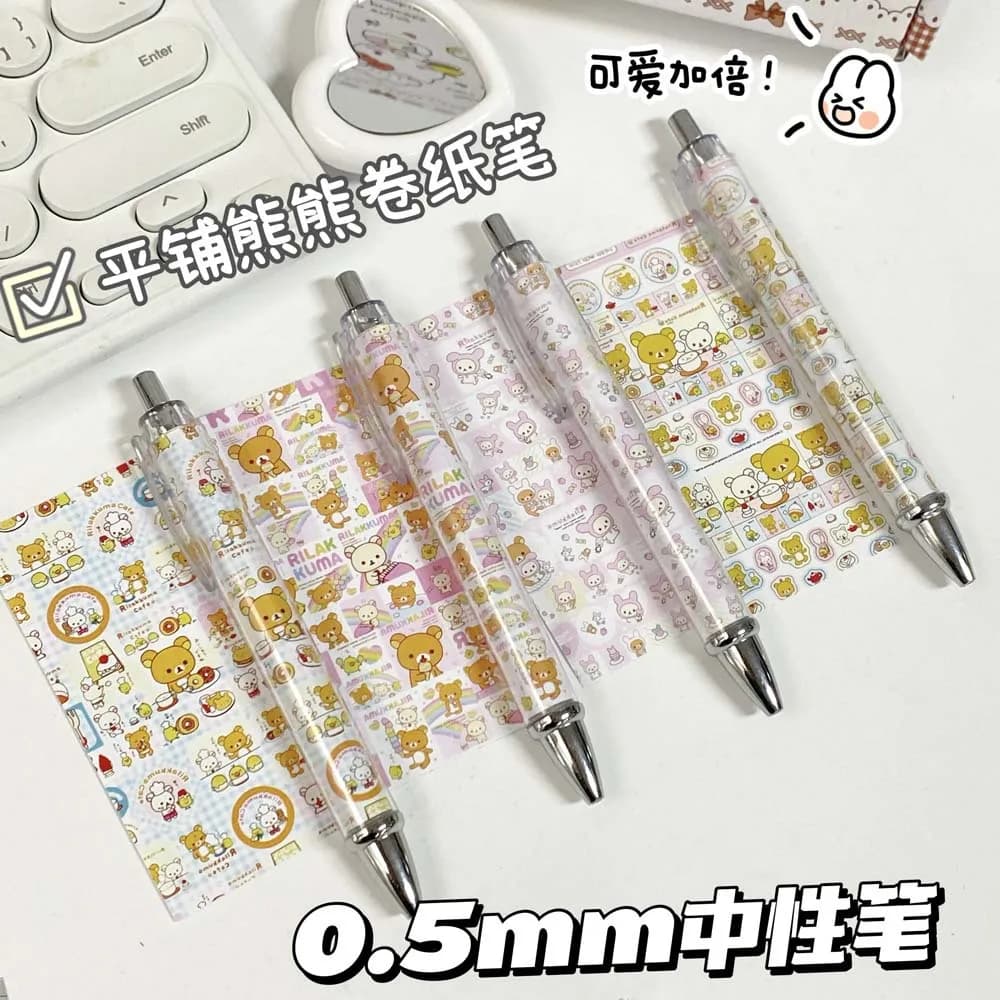 Rilakkuma Simpatiche penne gel Kawaii Relax Bear Pen Studente Materiale scolastico Bambini Scrittura Cancelleria Accessori per ufficio Regalo Vendite calde
