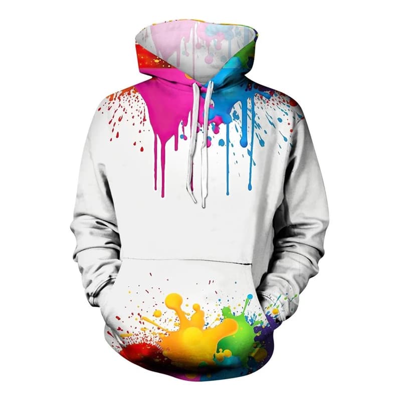 Felpe con cappuccio colorate Graffiti Art Stampa 3D Uomo Donna Abbigliamento Moda oversize Pullover con cappuccio Nuove felpe Y2k Uomo Bambini Top