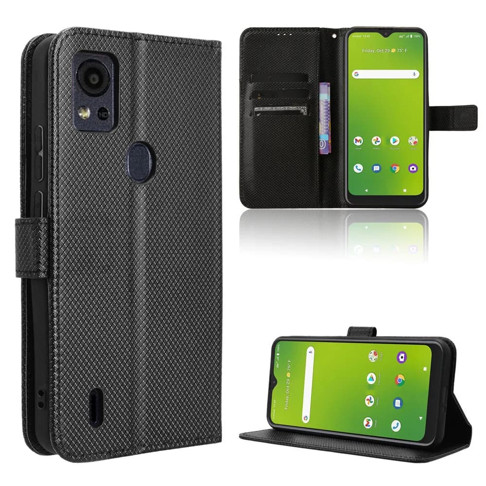 Per Cricket icon 5 Luxury Flip Diamond Pattern Skin PU custodia a portafoglio in pelle per Cricket icon5 Phone Bag