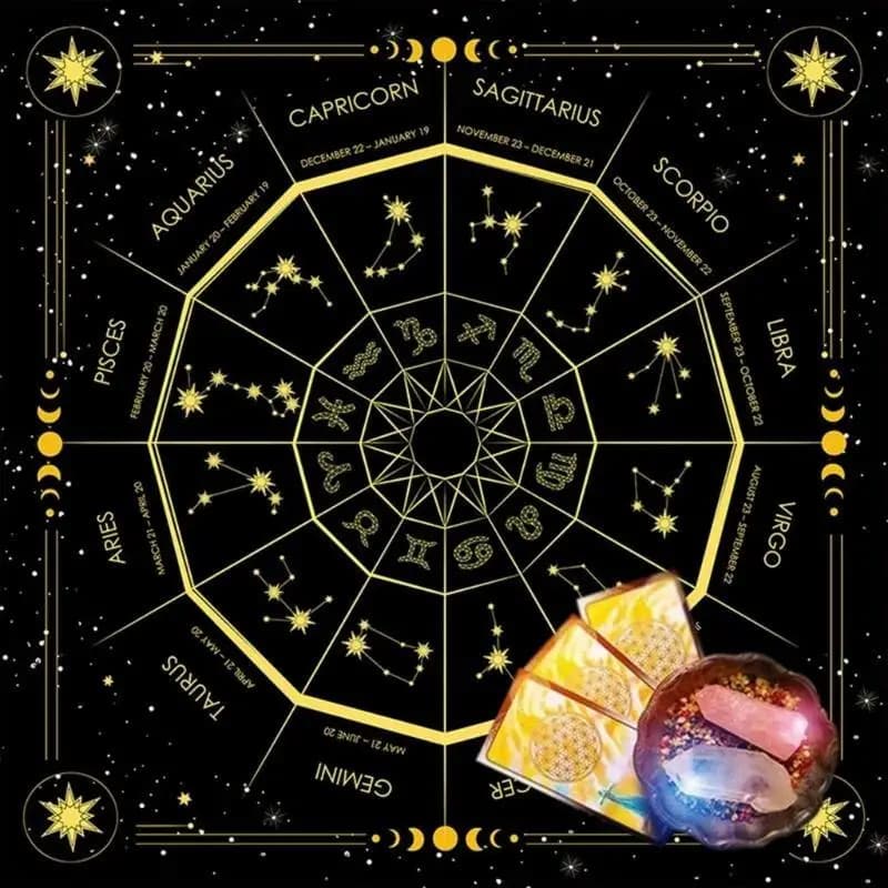 652F Rabdomanzia Divinazione Metafisica Board Mago Gioco da tavolo Tovaglia Tappetino per carte