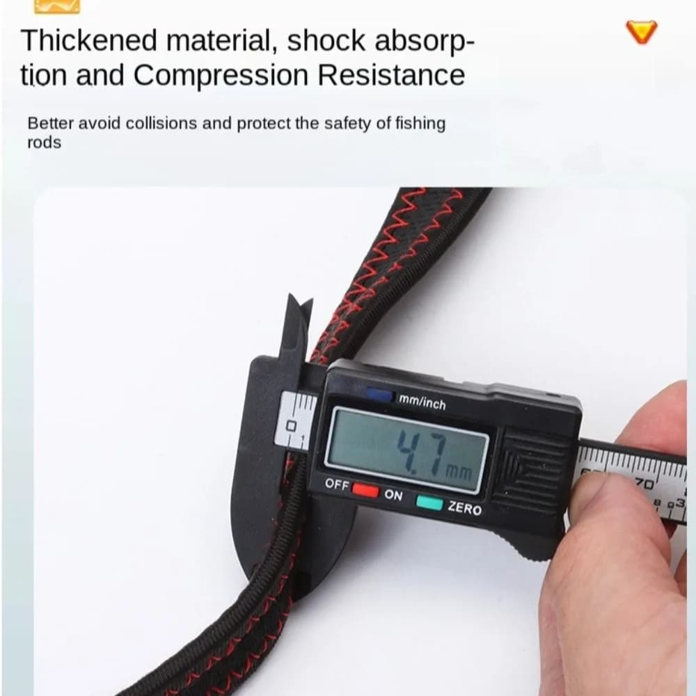 Fascia porta canna da pesca cinturino porta cravatta cinturino traspirante canna da pesca alla carpa protezione per cintura elastica resistente all'usura