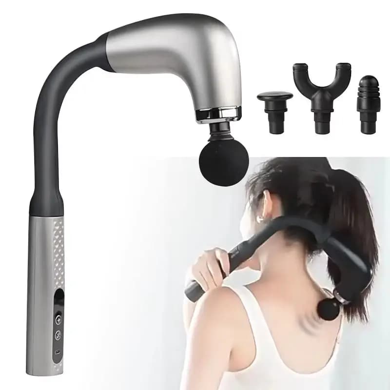 Smart Strap Gun Deeply relieves muscle pain Fitness and relaxation Silen Massager Folding Multiple Massage Heads Gifts