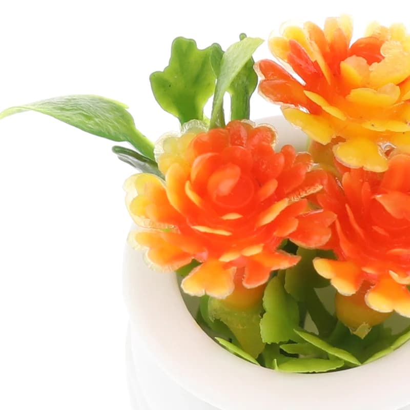 3pcs Random 1:12 Mini Potted Green Plants, Dollhouse Simulation Potted Plant Decor