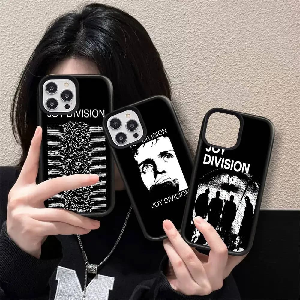 Punk Band J-Joy D-Division PC+TPU Phone Case For iPhone 11 12 13 14 15 16 17 Plus Pro Max Cover