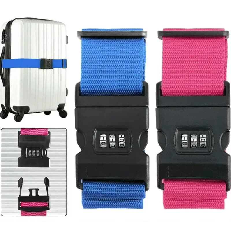 Luggage Belts Strong Elastic Extra Safety Travel Suitcase Luggage Baggage Security Straps Tie Belt Carry On Straps Adjustable