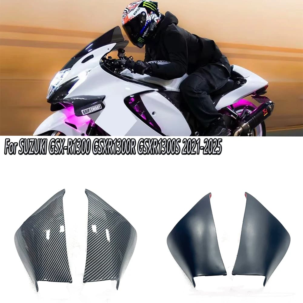 For SUZUKI GSX-R1300 GSXR1300R GSXR1300S 2021-2025 Motorcycle Front Side Fixed Wing Aerodynamics Carbon Fiber Accessories