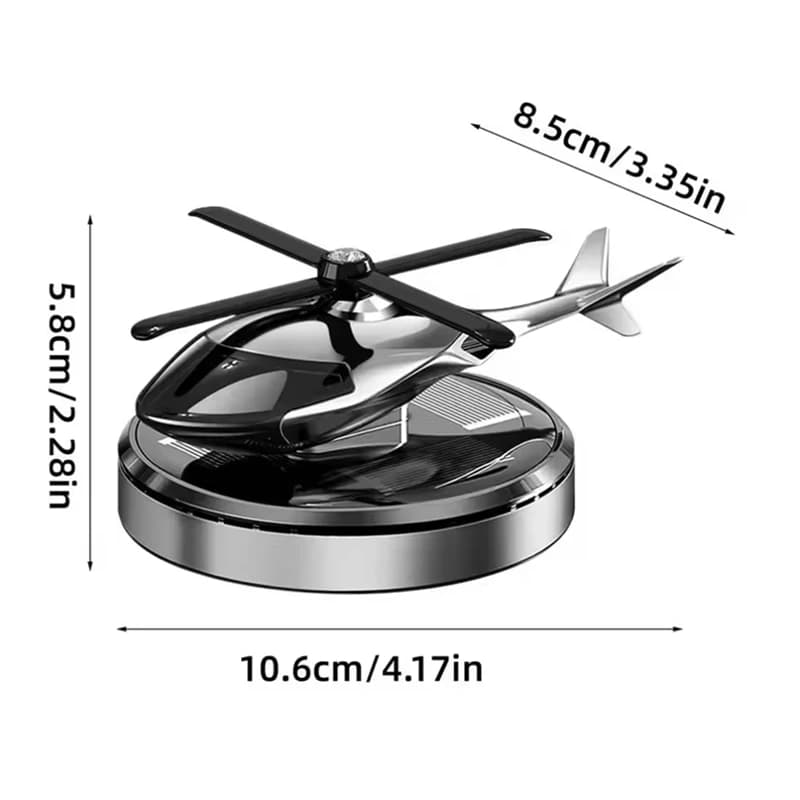 Solar Energy Car Deodorant, Helicopter Decoration, Perfume Diffuser for Auto
