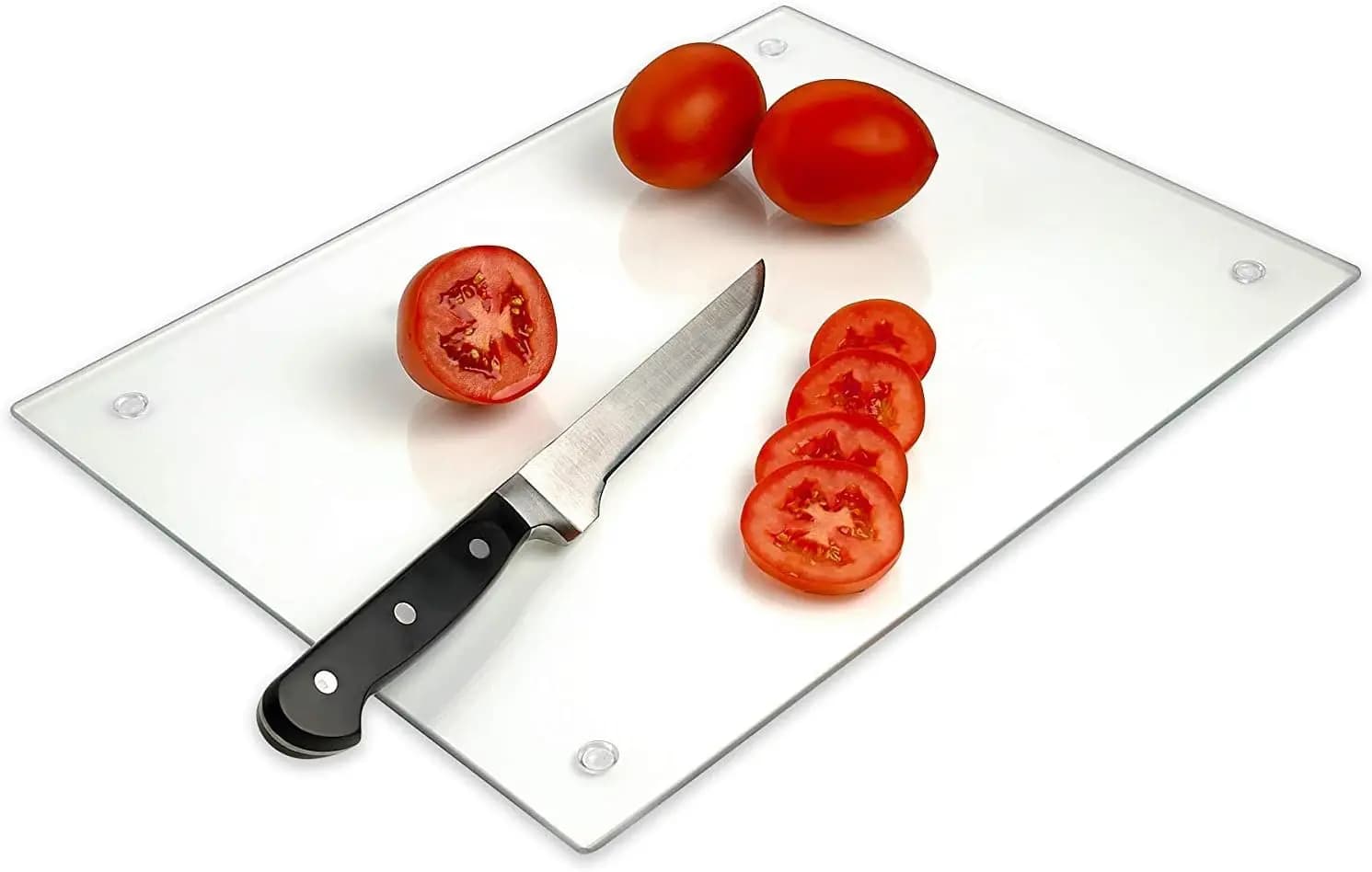 Tempered glass cutters – Long-lasting transparent glass – Resistant to scratches, heat and chips, dishwasher safe