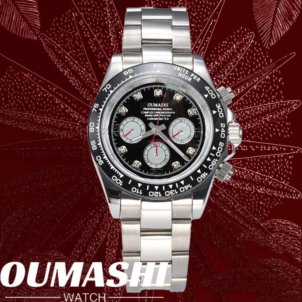 Luxury sports watch GEM VK63 with sapphire crystal, 316L stainless steel, waterproof, for man, customizable, with VK63 movement.