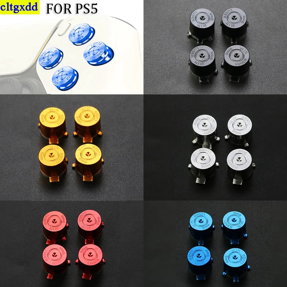 Cltgxdd 1 set per controller PS5 proiettili metallici pulsante ABXY sostituzione accessori per controller per scheda di gioco 5 colori
