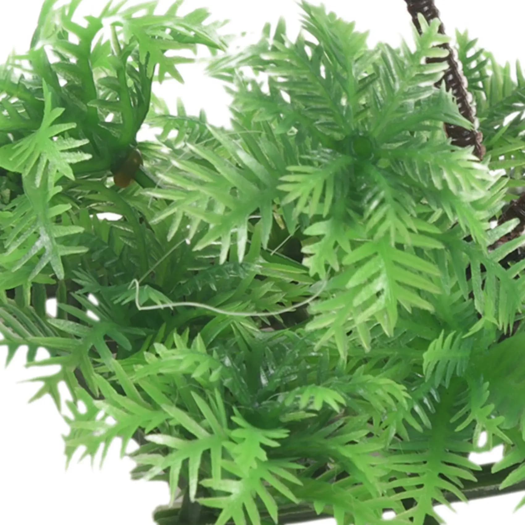 2 pieces of artificial coconut plants 3,9 inch high for aquarium, green- AT36