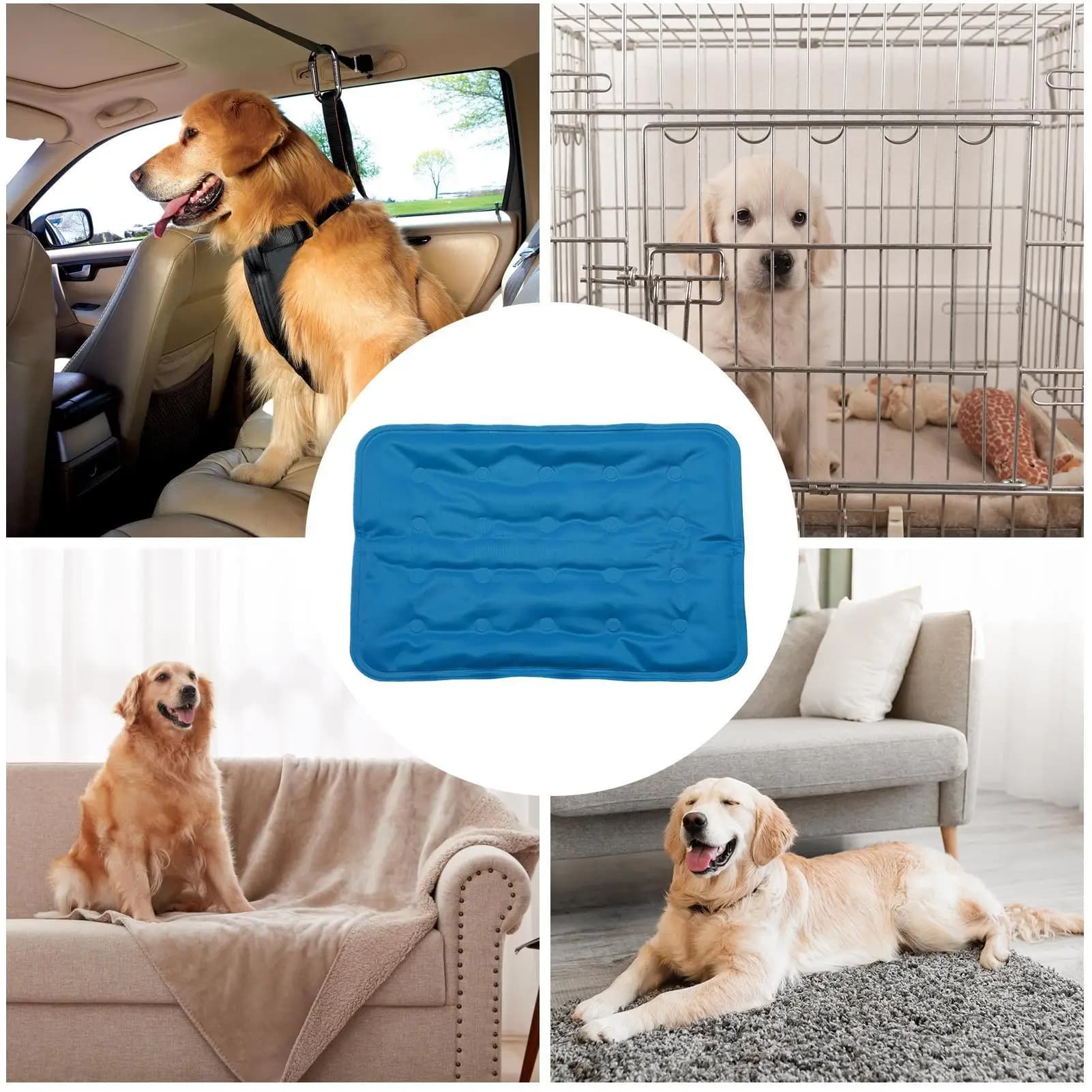 Dog Cooling Mat Waterproof Breathable Foldable Gel Pad Cooling Dog Mat For Puppies Cats Crate Cage Kennel Floor Sofa Car Seat