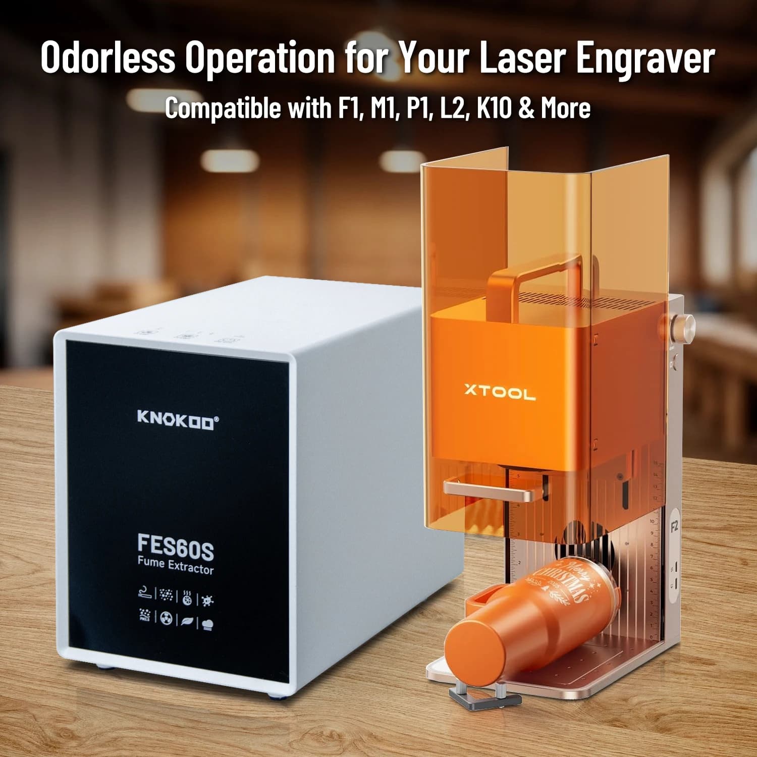 Purificatore d'aria da tavolo per fumi, estrattore di fumi con filtrazione a 3 strati, Hepa portatile per incisore laser da 5W-10W e stampante 3D