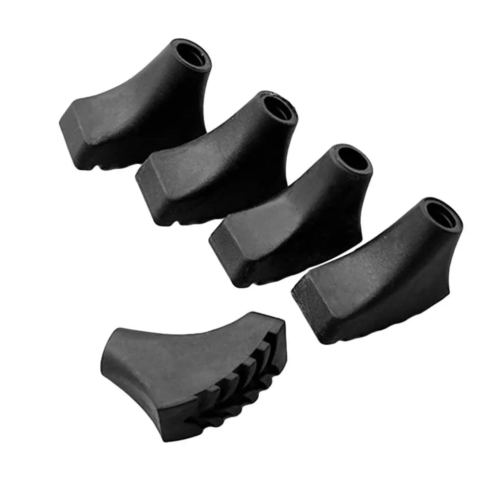 5Pcs Non-Slip Crutch Feet Covers Anti-Skid Trekking Pole Foot Protector for Outdoor Hiking Climbing Terrain Stability Mud Snow