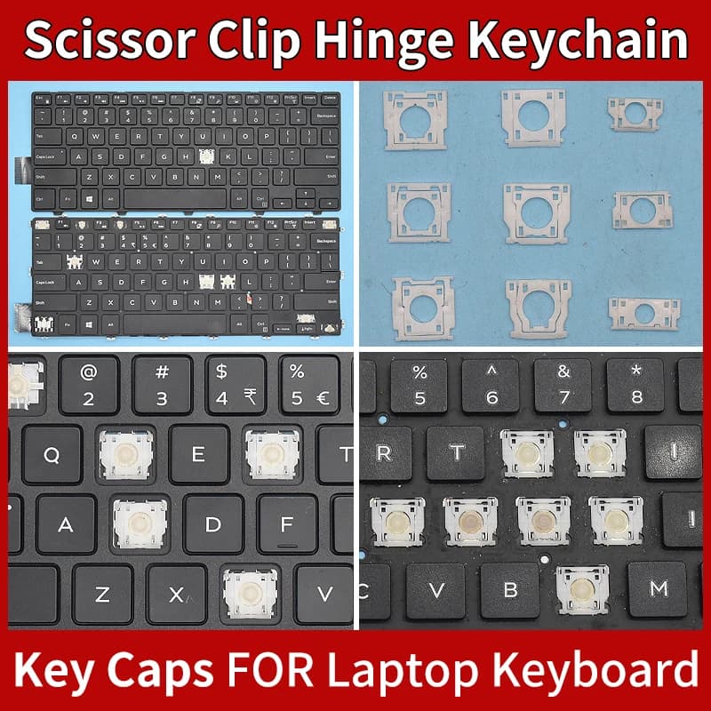 Replacement FOR DELL XPS 15 9550 9560 9570 M5510 Inspiron 15 7558 7568 7590 P56F Laptop Keyboard KeyCap & hinge