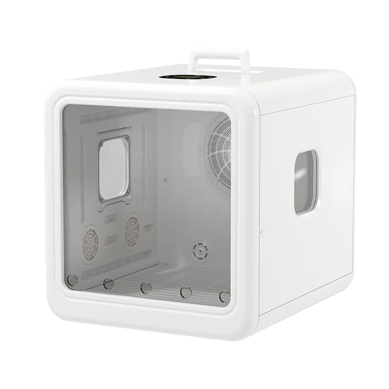 Shenghui 70L Scatola per asciugatrice automatica per peli di animali domestici ad asciugatura automatica per gatti, cani, conigli, con porta di sblocco automatico, asciugatrice intelligente per animali domestici