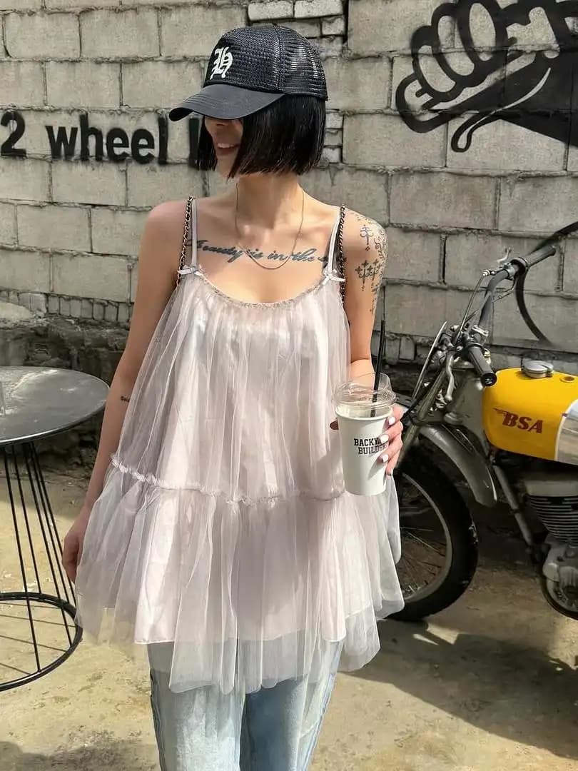 Chic Knot Lace Sleeveless Vest Women's Loose Lazy Sweet Young Doll Short Skirt Polyester Summer Outerwear