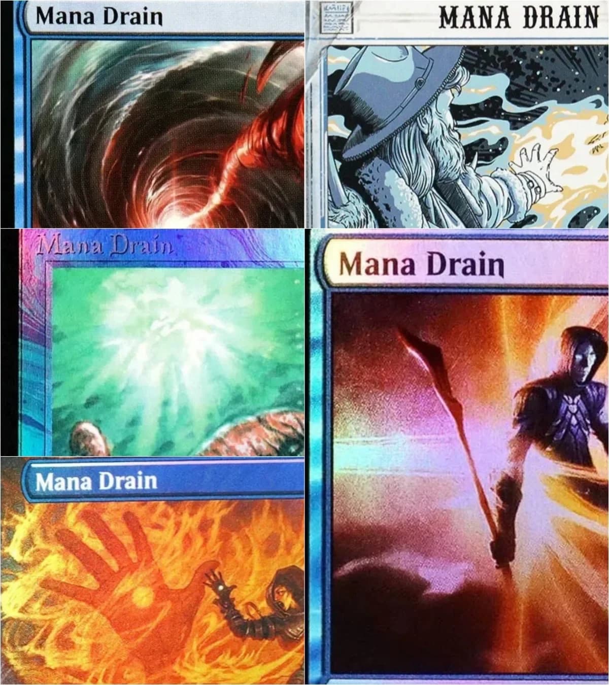 ['Mana Drain''] Gioco di carte magiche TCG nero Carte da gioco proxy di alta qualità Gioco da tavolo Carte collezionabili Proxy