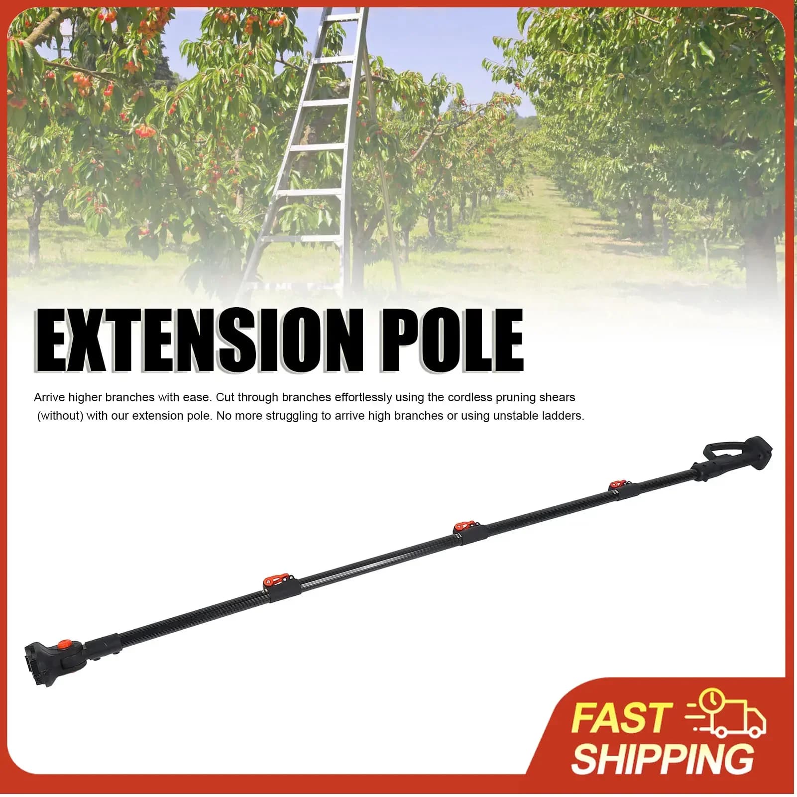 Telescopic Auction for Wireless Power Scissors and Motorcycles, Compatible with Batteries BL1820-1860, Lightweight