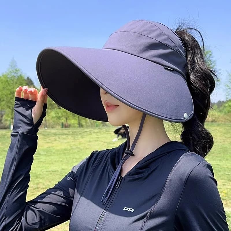 Women's Sun Hat Summer Outdoor Beach Fisherman Hat Sunscreen UV Protection Cap Wide Brim Bucket Caps