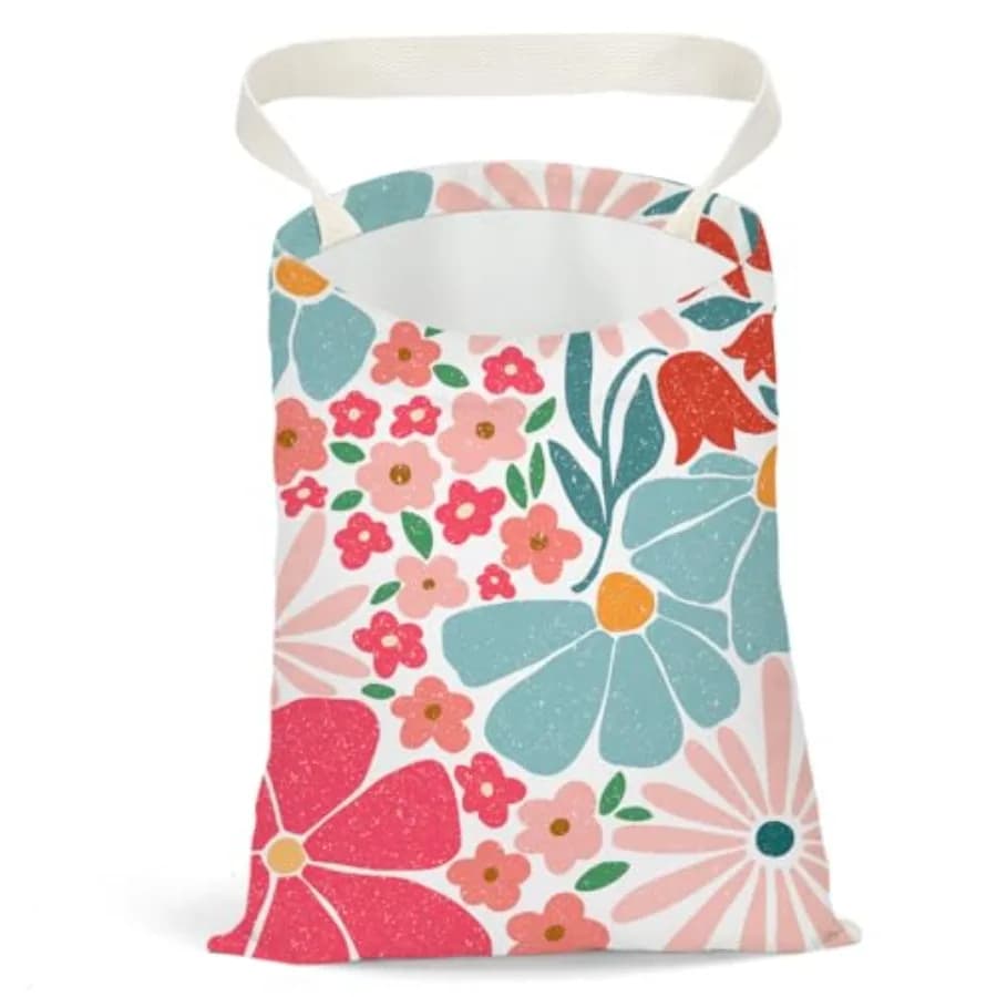 Danish Flower Car Trash Can, Car Trash Bag Hanging, Waterproof Cars Back Seat Hanging Organizer and Storage Trash Bags for Vehi