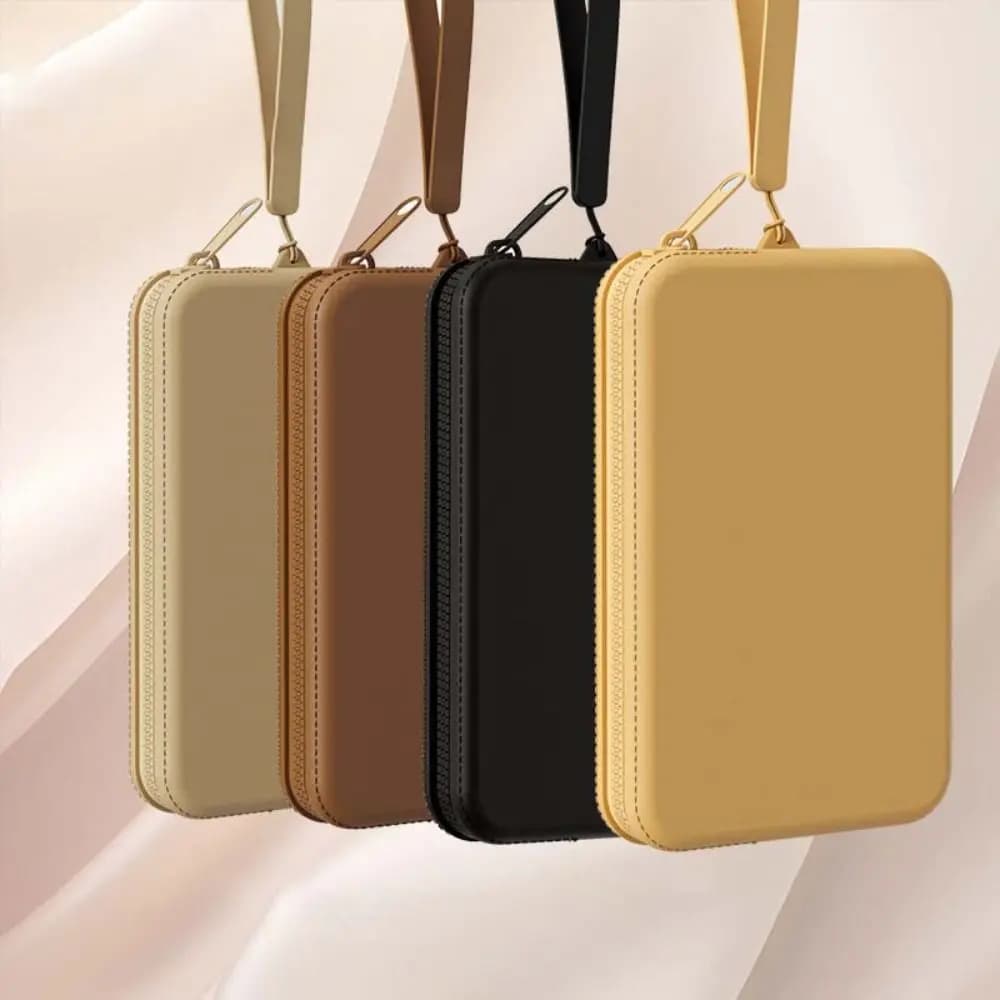 Borsa portaoggetti portatile in silicone Borsa cosmetica impermeabile Portamonete Borsa per telefono appesa Borsa per occhiali Custodia protettiva multifunzionale