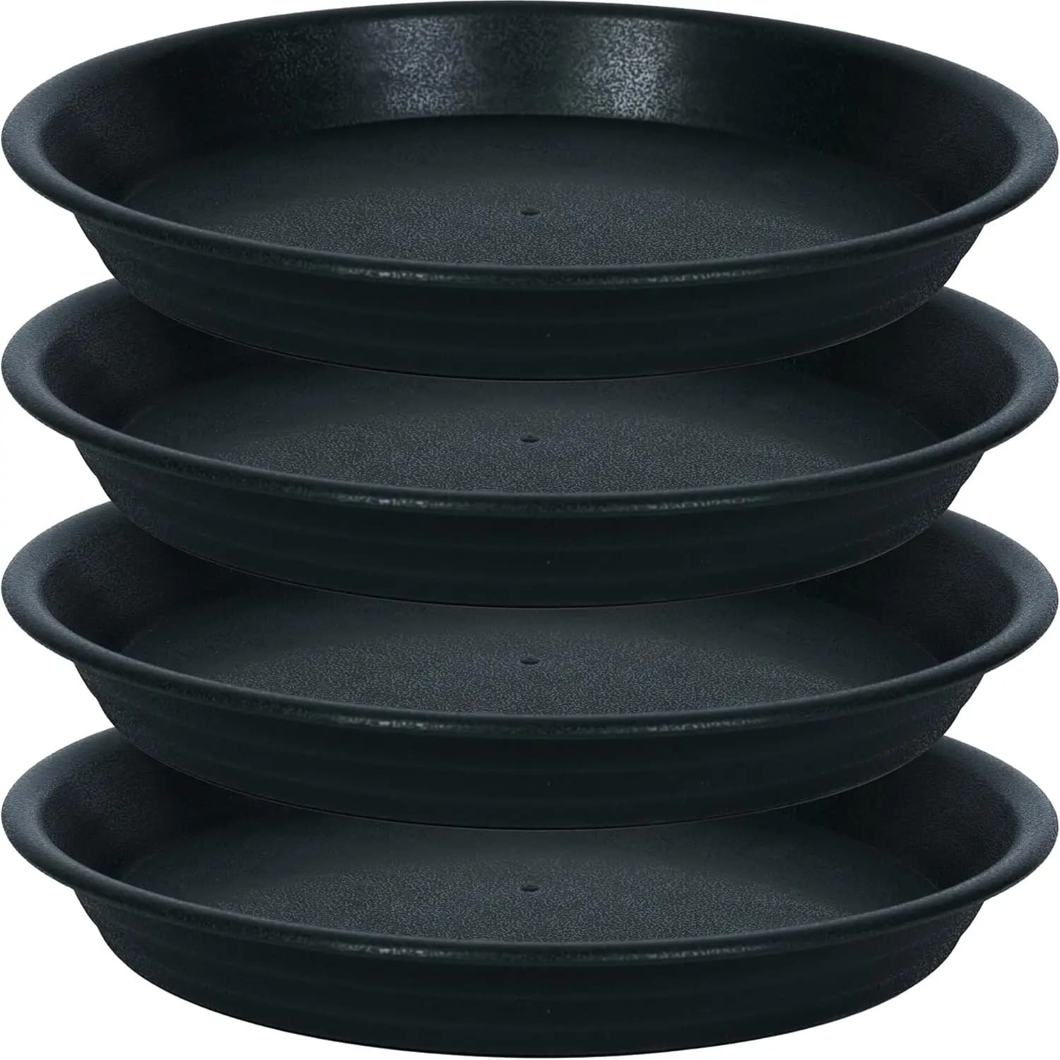 Set of 4 Subvases for Plants from 16 and 17 Inches (16,8''') in Plastic, Large Vases for Flowers with Subvase and Tray Collecting Bottles for Interior and Exterior