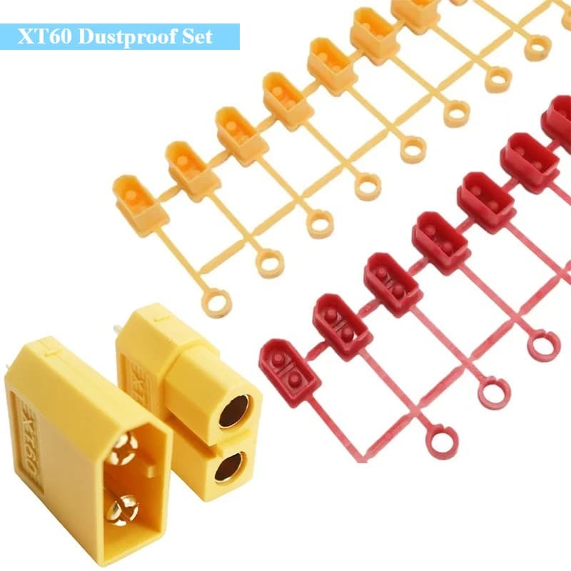 New XT60 anti-dust set with waterproof multi-coloured male/female connectors and secure anti-corrosion fit for drone/charger