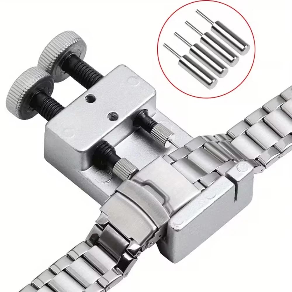 Kit per la rimozione dei collegamenti dell'orologio, strumento per la rimozione del cinturino dell'orologio, strumento per la dimensionamento dell'orologio, strumento per la rimozione dei perni dell'orologio con 4 perni extra