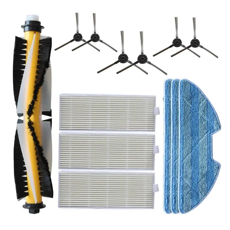 Spazzola principale Spazzola laterale Filtro HEPA Panno per mop per Eziclean ONE Aqua 210 Aspirapolvere robot Pezzi di ricambio Accessori di ricambio