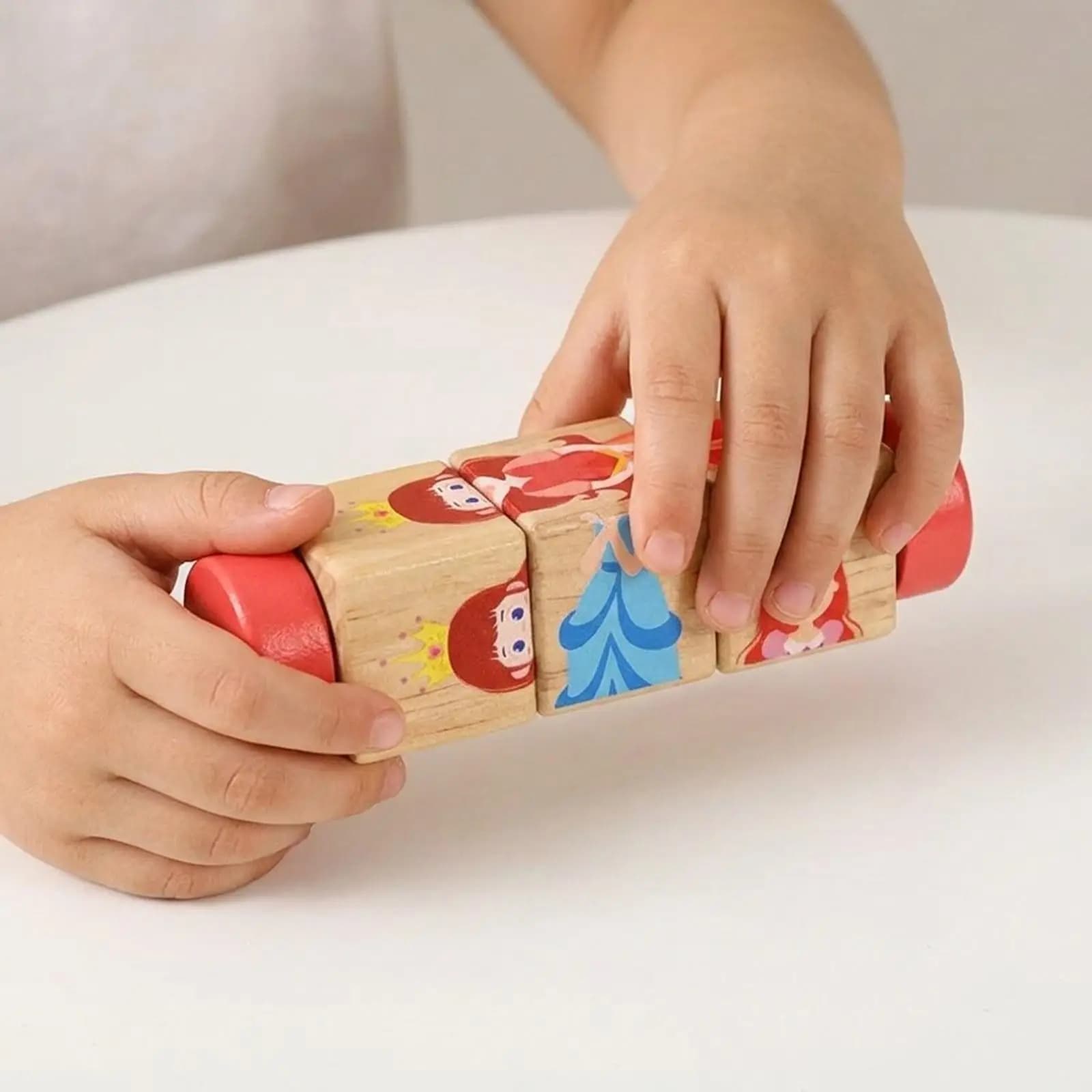 Giocattolo in Legno Girevole per Bambini, Migliora la Concentrazione e la Coordinazione Occhio-Mano, Regalo Educativo, Puzzle Rotante