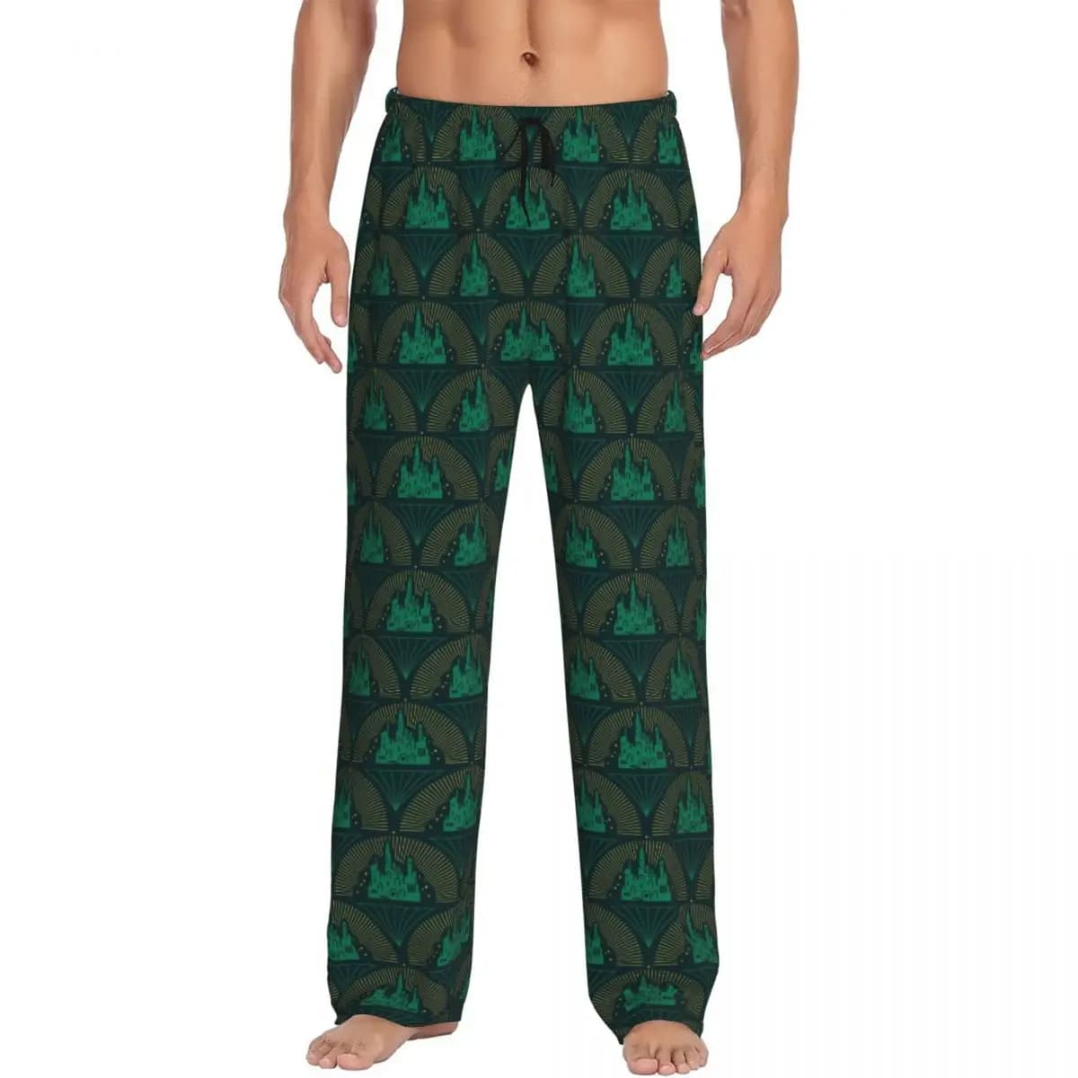 Pantaloni da pigiama personalizzati Wicked The Musical, abbigliamento da notte per uomo, elastico in vita, pantaloni da notte con cartoni animati, pantaloni da notte con tasche