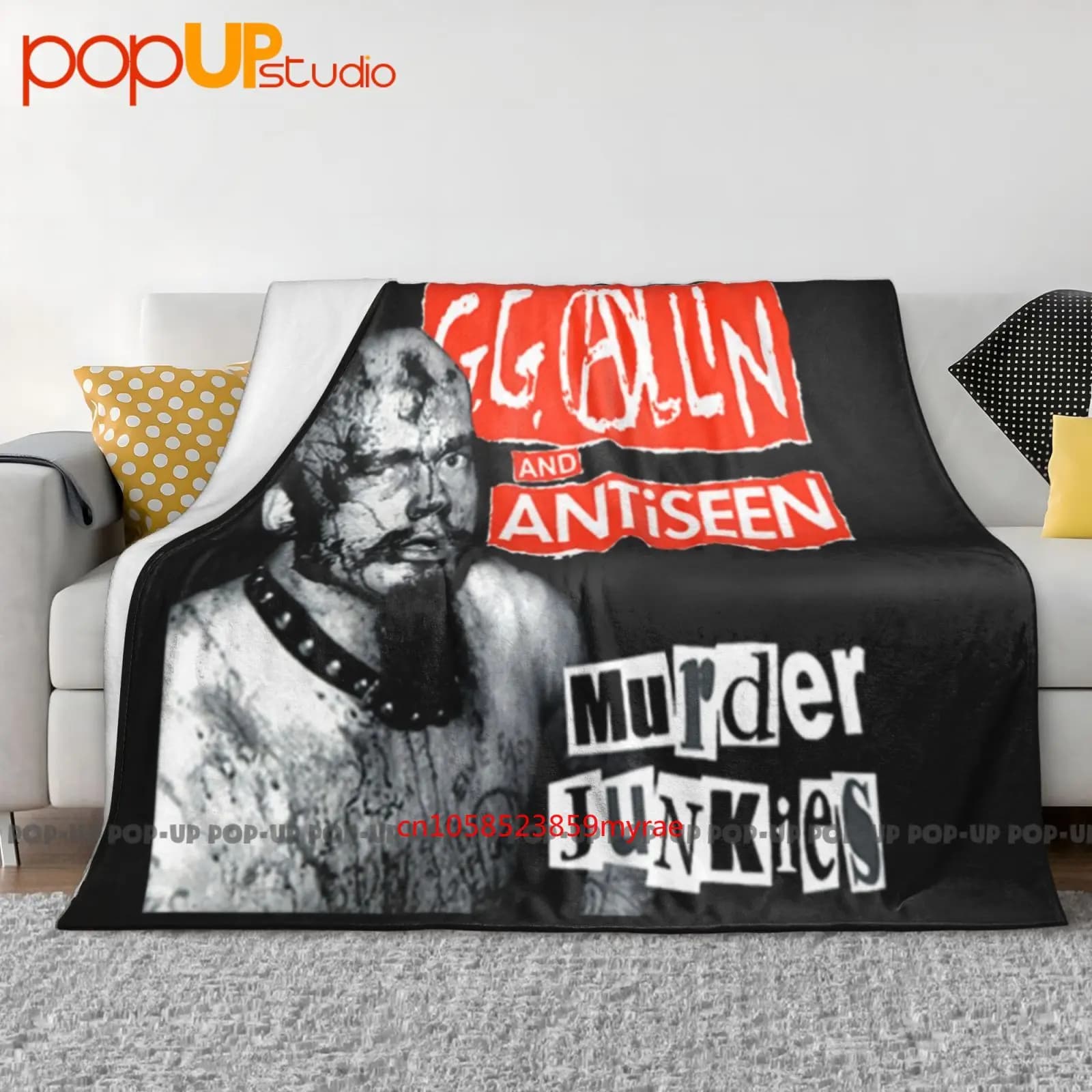 Gg Allin Antiseen Murder Junkies Musica Punk Rock Stampe Uomo Coperta ultra morbida Trapunta Copridivano invernale Copriletto