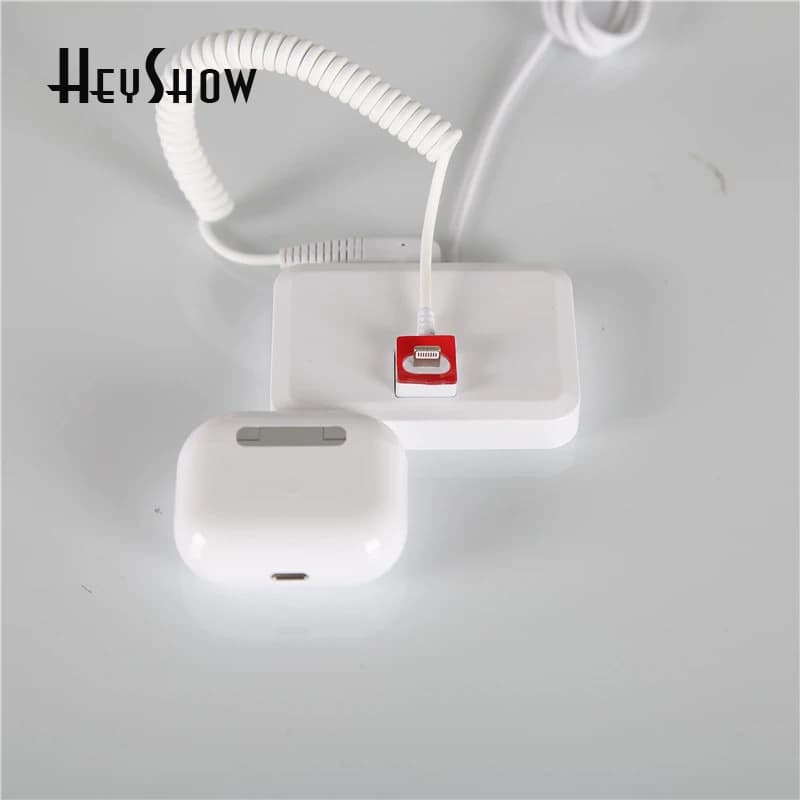 Set di 6 Supporti Antifurto per Auricolari con Allarme e Base di Ricarica, Sistema di Sicurezza per AirPods, Soluzione Antifurto per Cuffie