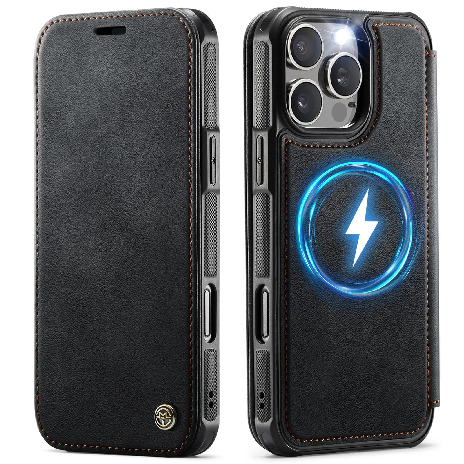 CaseMe RFID Blocking PU Leather Flip Wallet Case for iPhone 17 Pro Max 16 Air 15 Plus 14 13 12 SE 8 7