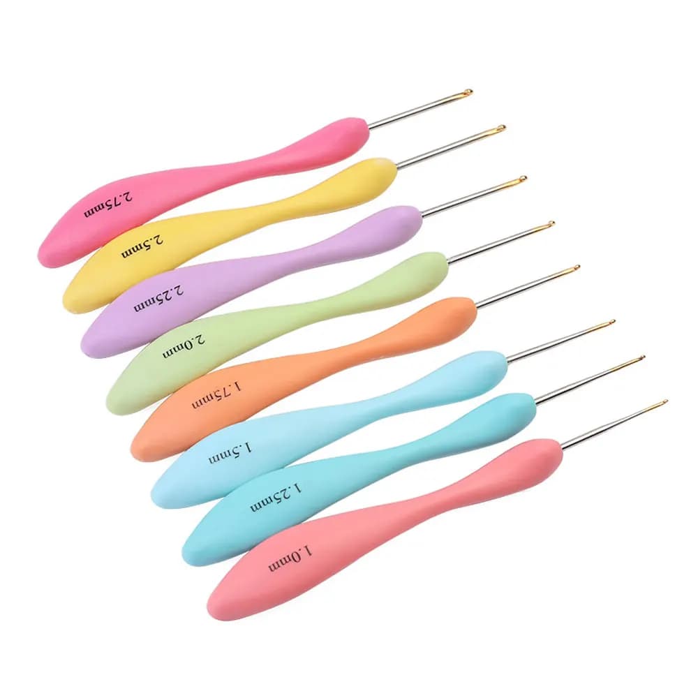 8 pz/set set di uncinetti ergonomici uncinetti ferri da maglia tessuto filato Kit di strumenti fatti a mano fai da te
