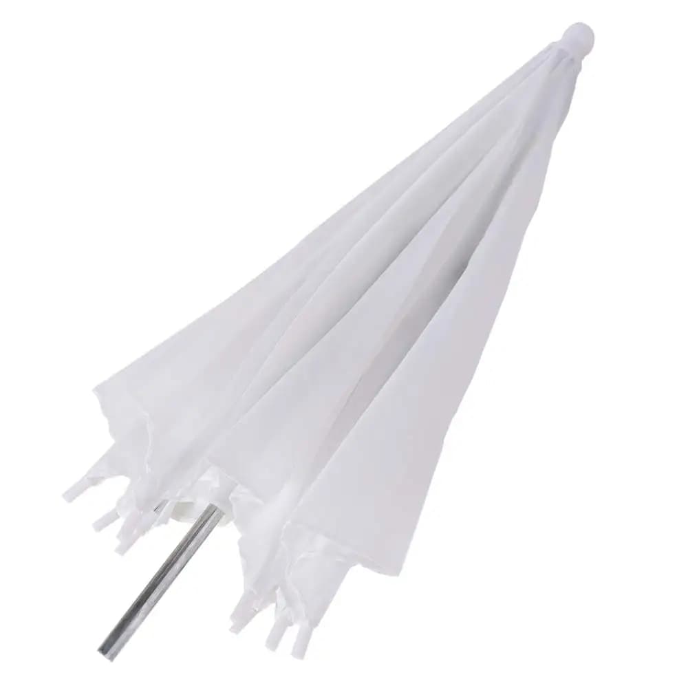 Ombrello fotografico da 50 cm/20 pollici Manico in metallo Panno leggero Illuminazione Ombrello Diffusore Bianco Morbido Professionale