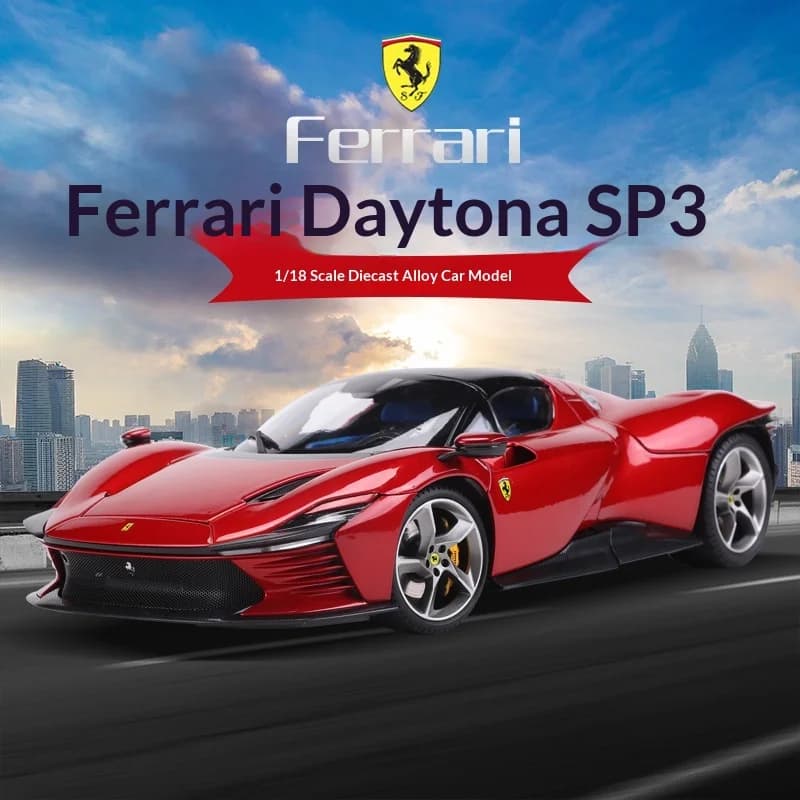 Model Ferrari Daytona SP3 in Scala 1:18, Highly Detailed in Die Casting League, Limited Collection Car for Passionate, Luxury Gift