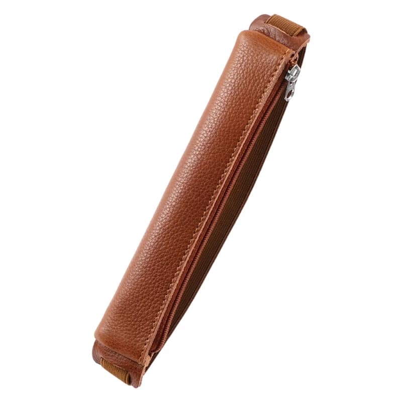 Y2GD Custodia per penna stilo in pelle Astuccio regolabile con fascia elastica Chiusura con cerniera per notebook con copertina