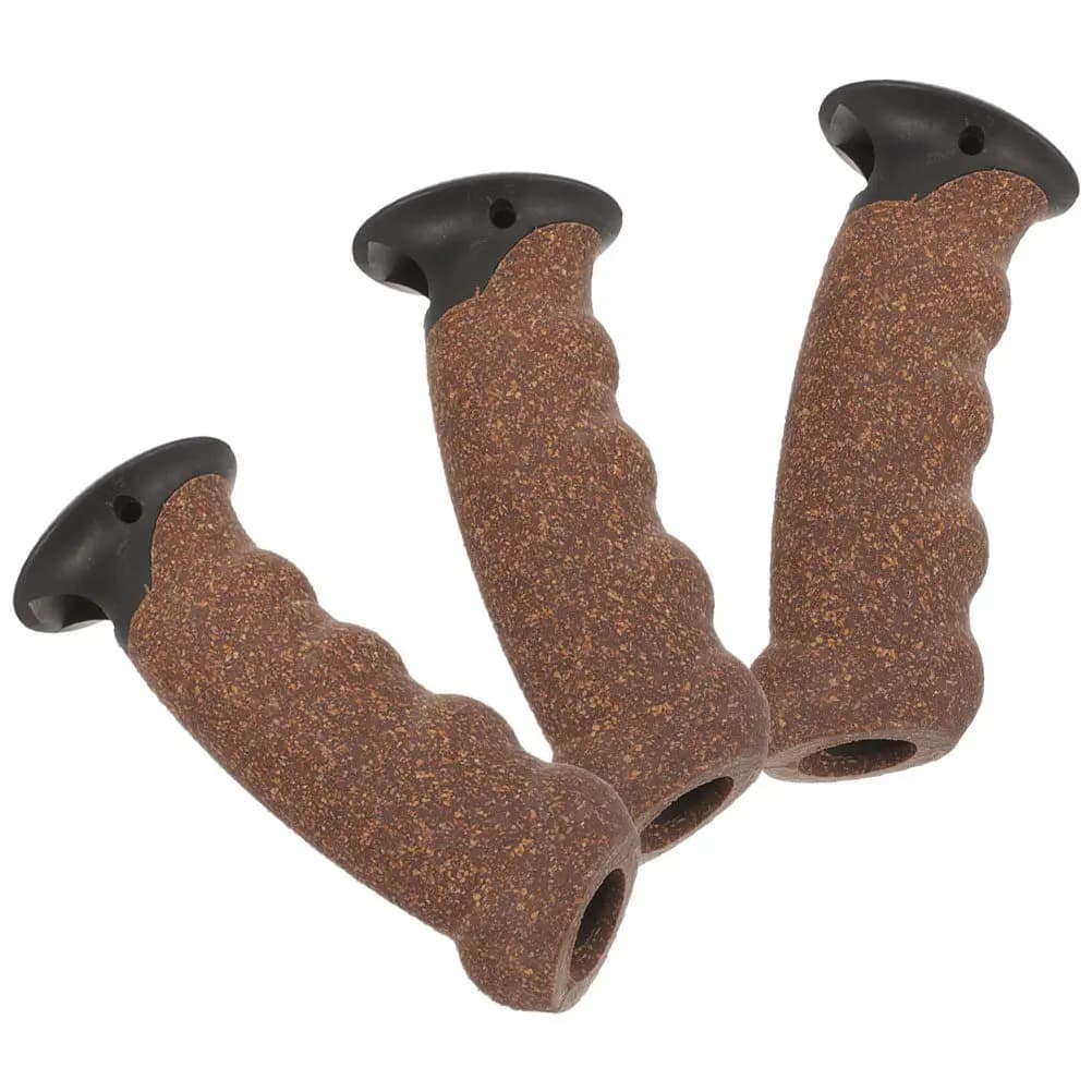 3Pcs Trekking Pole Grip Replacement Cork Handle for Hiking Ski Poles Easy Clean Maintenance Comfort Fit Universal Fit All
