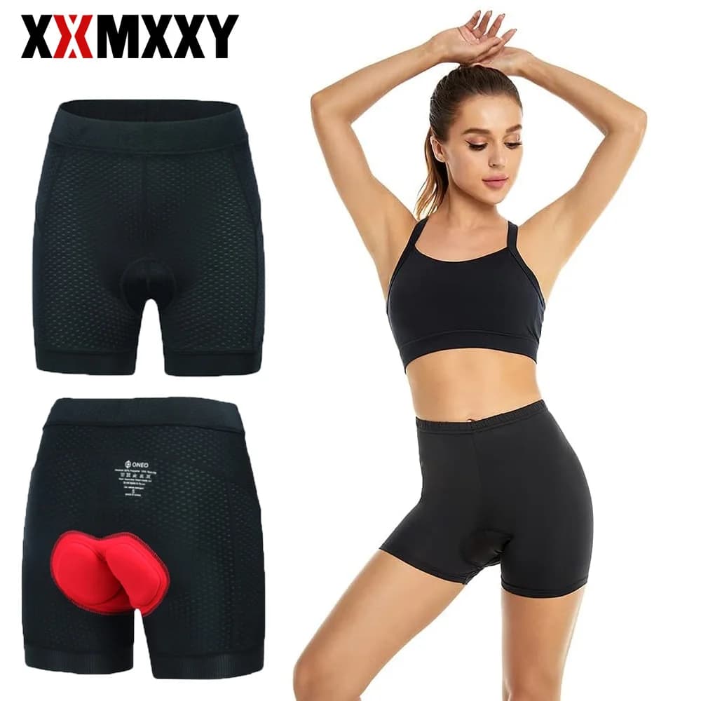 1 pair of 4D padded cycling shorts for men, non-slip, with wide waistband, comfortable for cycling