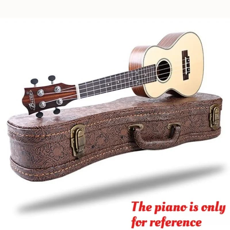 Scatola portaoggetti per ukulele in peluche di legno Scatola per chitarra portatile resistente allo stress addensata Accessorio per strumenti musicali professionali