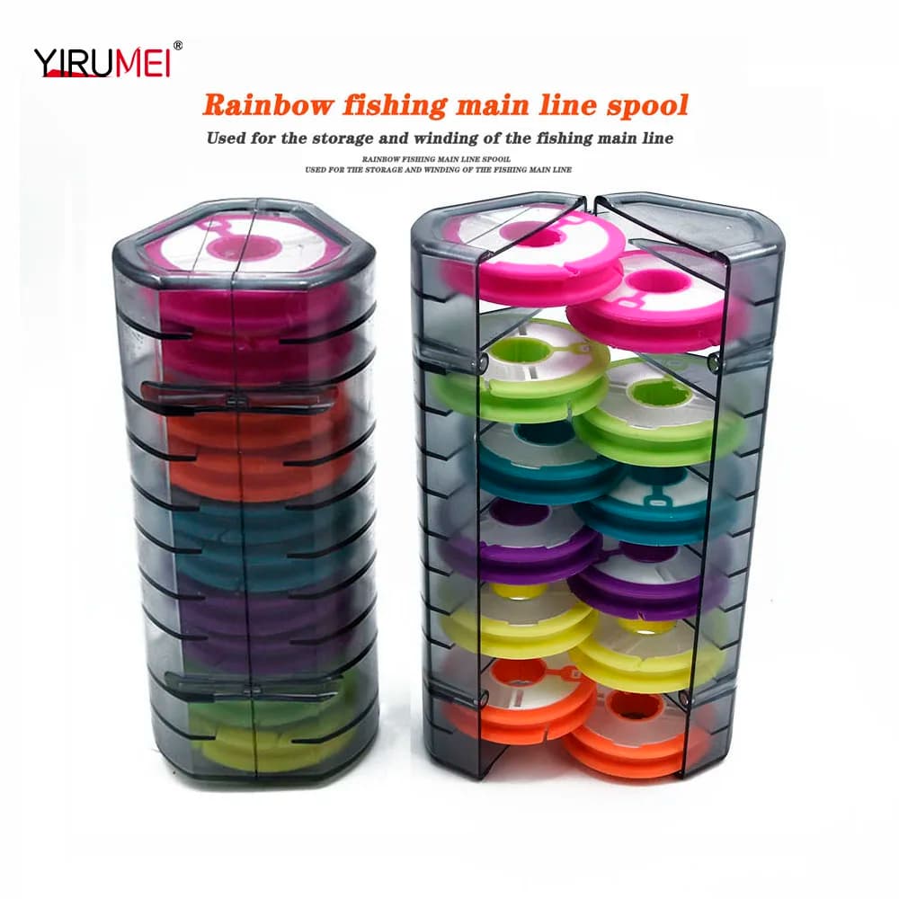 Main Line Box Rainbow Fishing Board 4-16 Axis Silicone Coils Silicone Coils Fishing Accessories Tool Box Fishing Equipment Supply