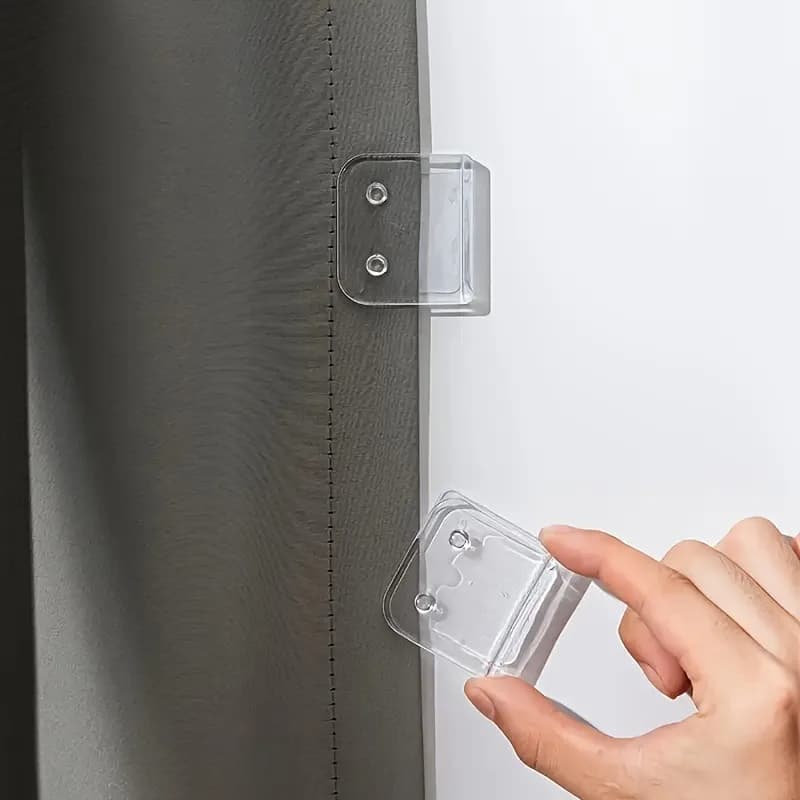 Clip per tende in plastica trasparente multifunzionali per uso in bagno e cucina