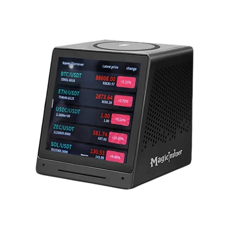 MO01 Smart TV 770KH/S 17W BTC ONLY Miner for Lotteries with Market Display, Bluetooth 3-in-1 Wireless Speaker, EU Plug