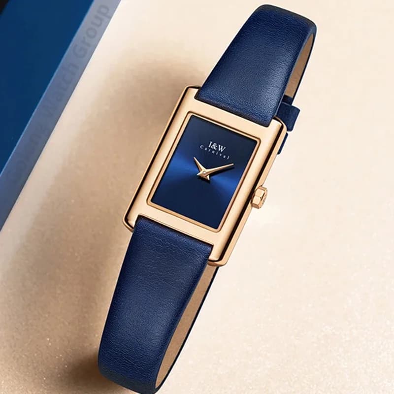 I&W Carnival Ultra Thin Quartz Watches for Women Swiss Luxury Women's Watch Sapphire Leather Strap Waterproof Reloj Mujer