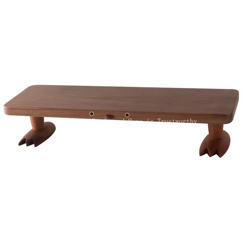 Scaffale portaoggetti in legno massello per cartoni animati, organizer da scrivania, supporto per altezza monitor da tavolo