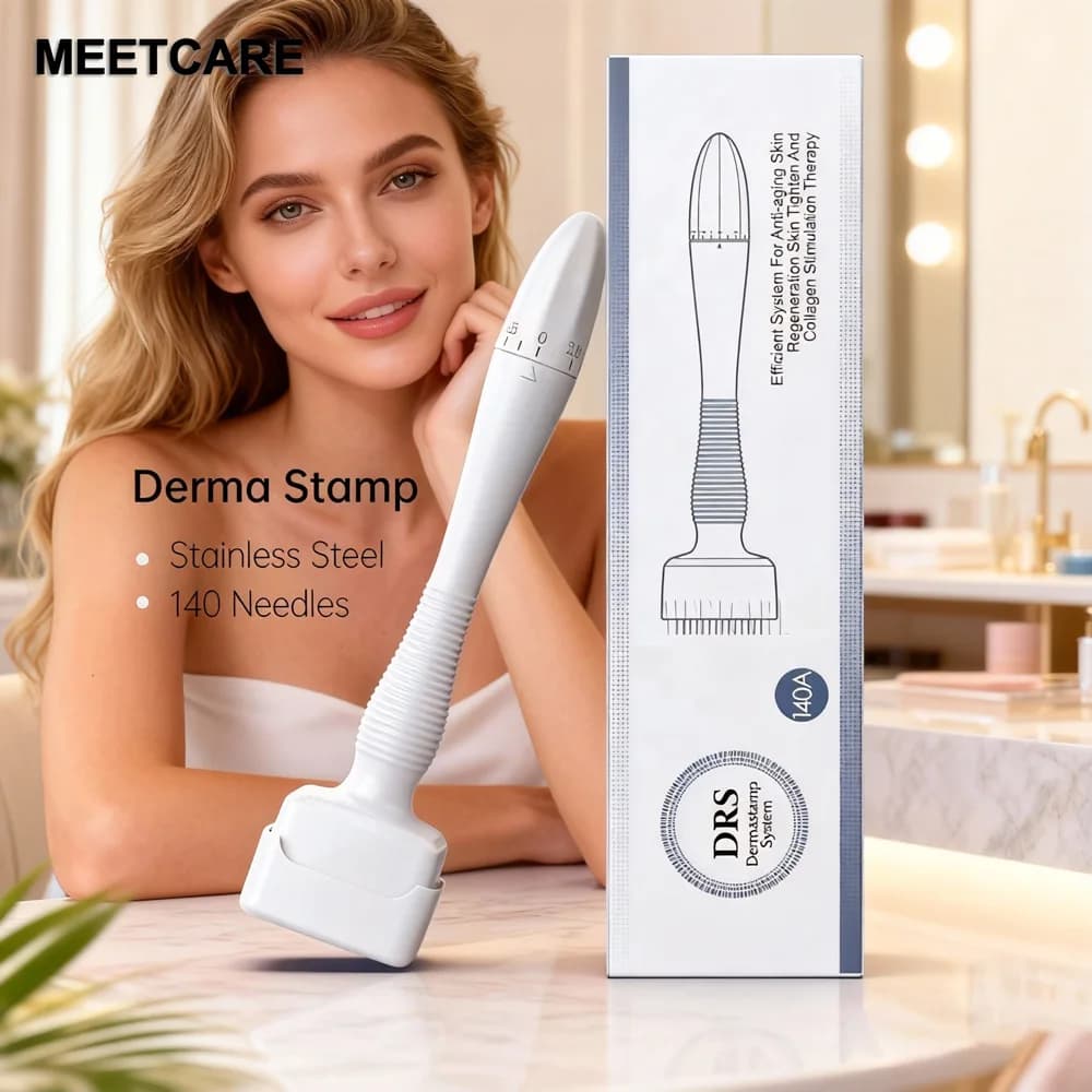 Derma Stamp Roller DRS140 Adjust Needle Microneedling Massage Derma Rolling Stretch Mark Removal Hair Loss&Cellulite Treat