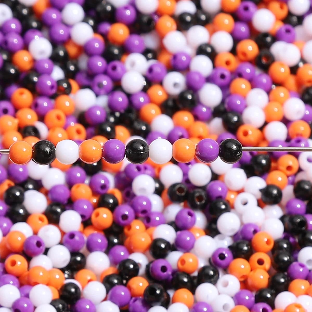 40G/Bag Acrylic Solid Color Round Beads 4mm Unique Loose Beads Handmade DIY Jewelry Bracelets Earrings Accessories